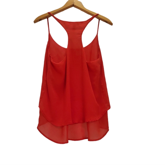 Ambiance Apparel, M, 100% Polyester, Racerback tank, Gently used, Red - Picture 3 of 4